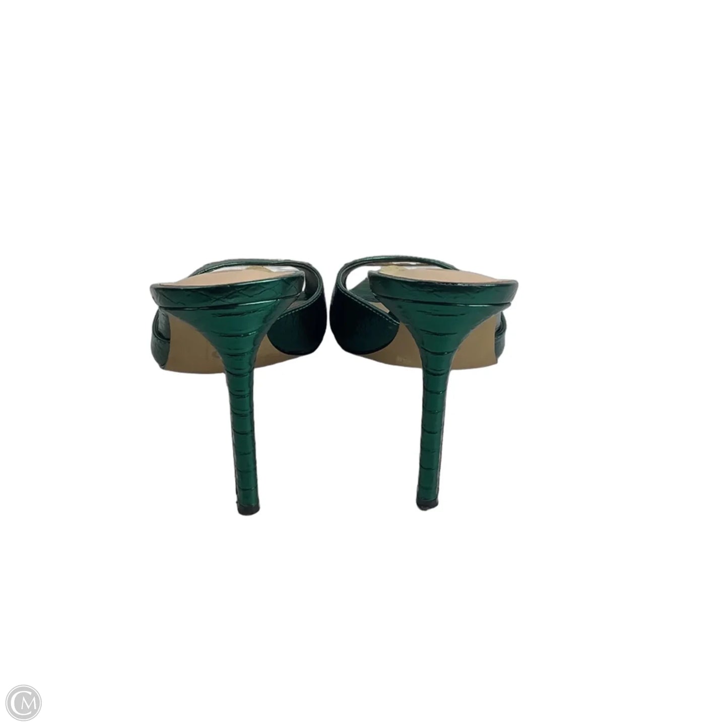 Sandals Heels Stiletto By Inc In Green, Size: 9.5