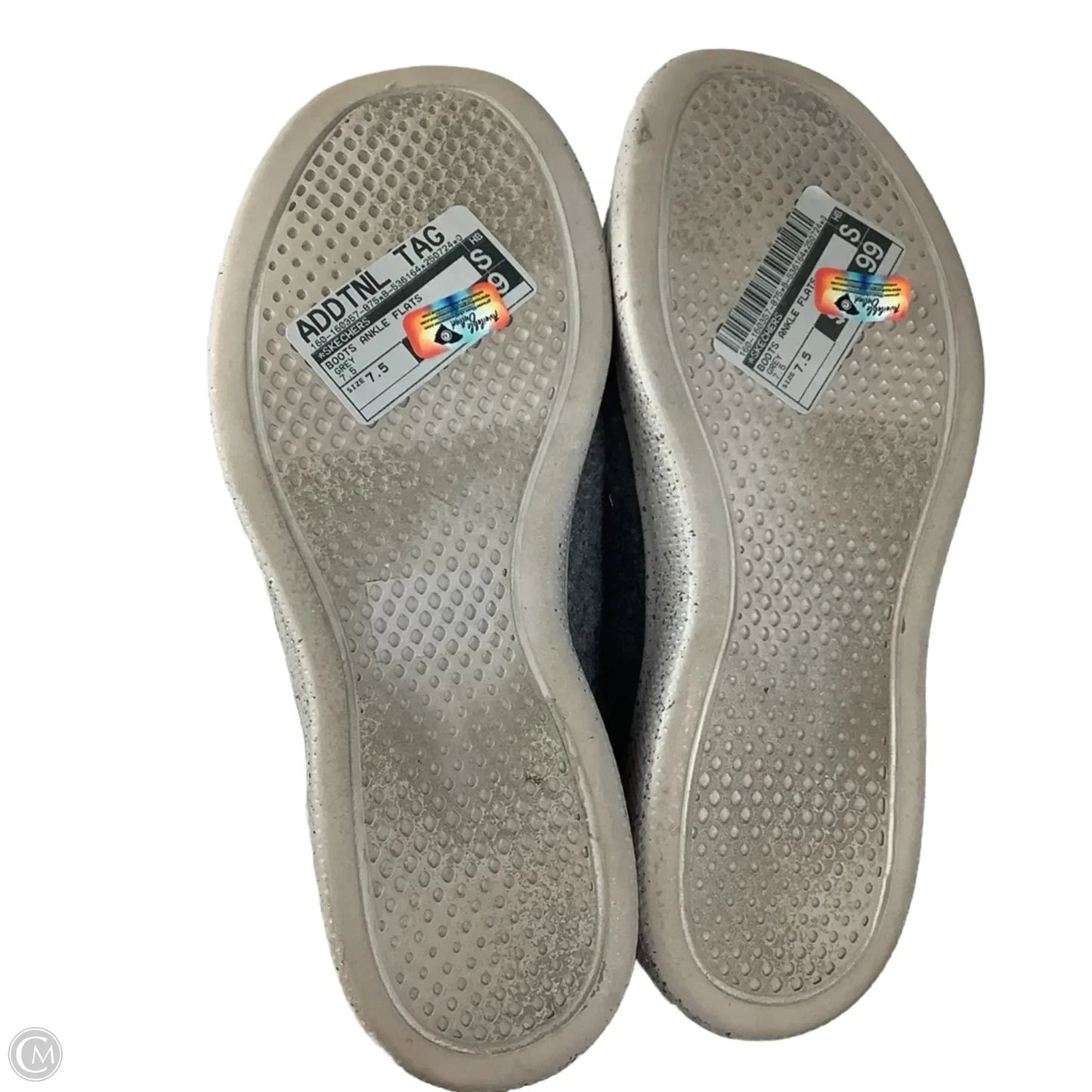 Boots Ankle Flats By Skechers In Grey, Size: 7.5