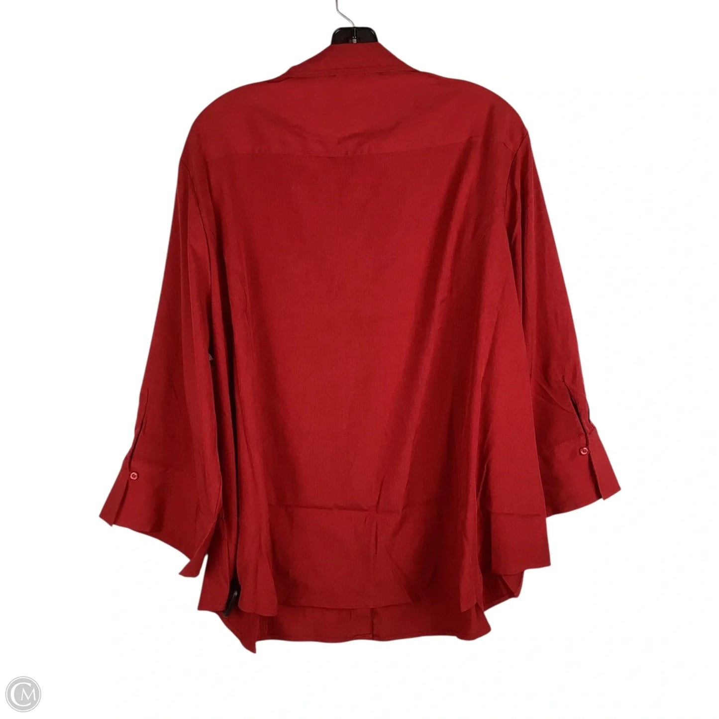 Top Long Sleeve By Cato In Red, Size: 4x (26/28)