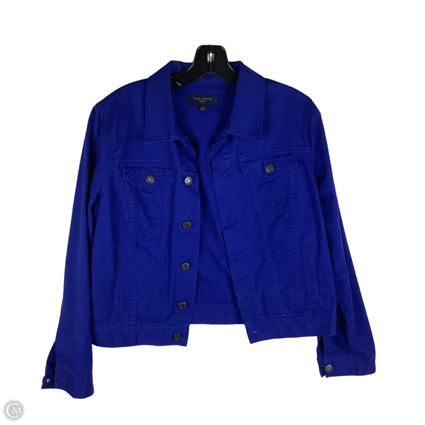 Jacket Denim By Talbots In Blue Denim, Size: S PETITE