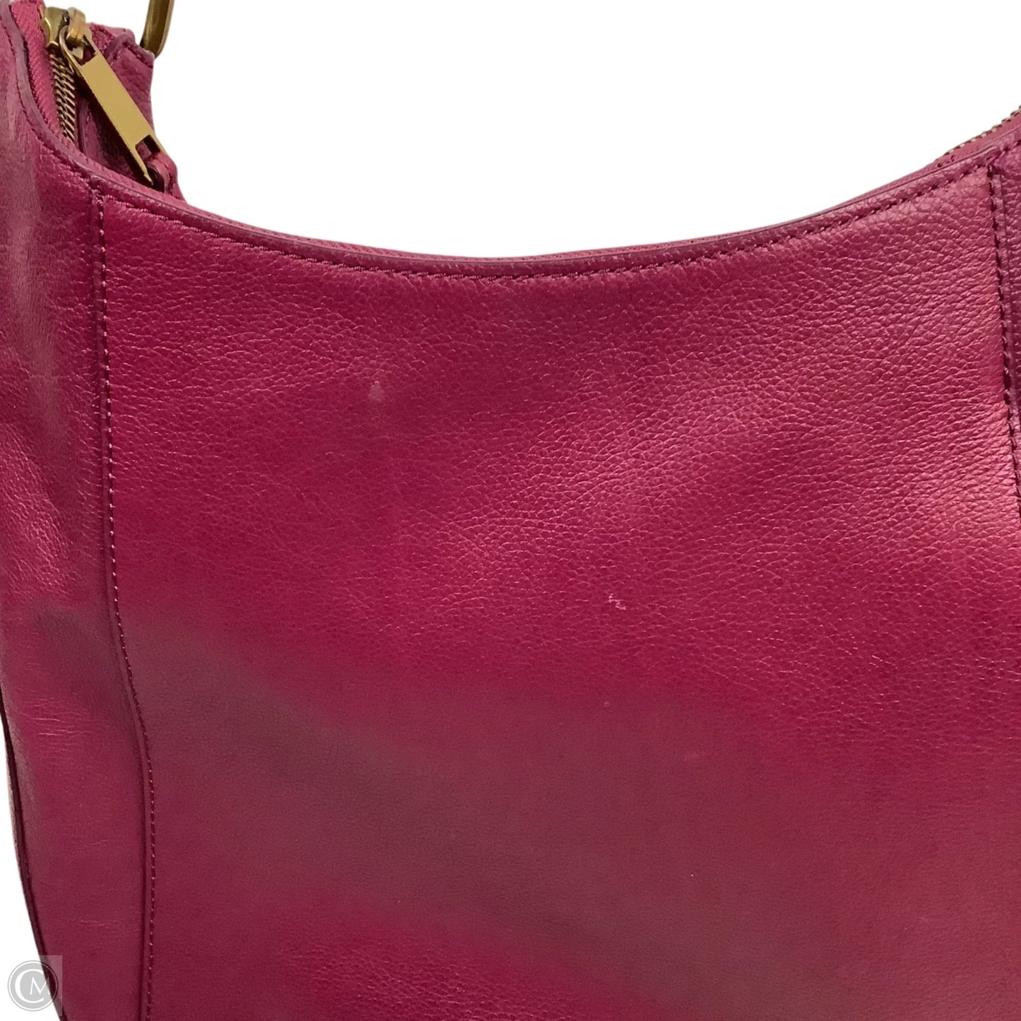 Handbag Leather By Fossil, Size: Medium