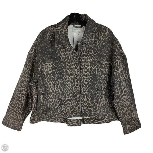 Jacket Denim By Veveret In Animal Print, Size: S