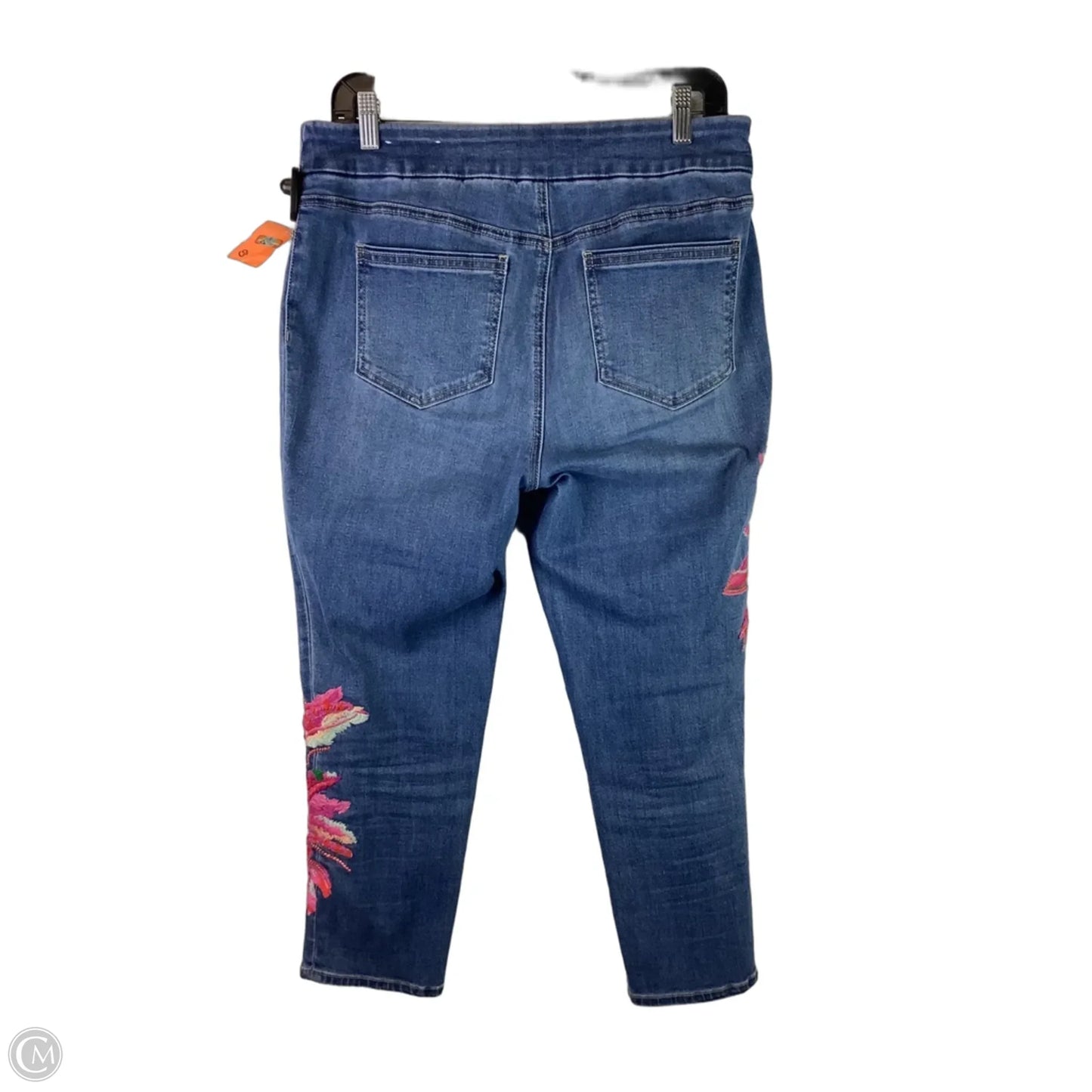 Jeans Straight By Chicos In Blue Denim, Size: 8