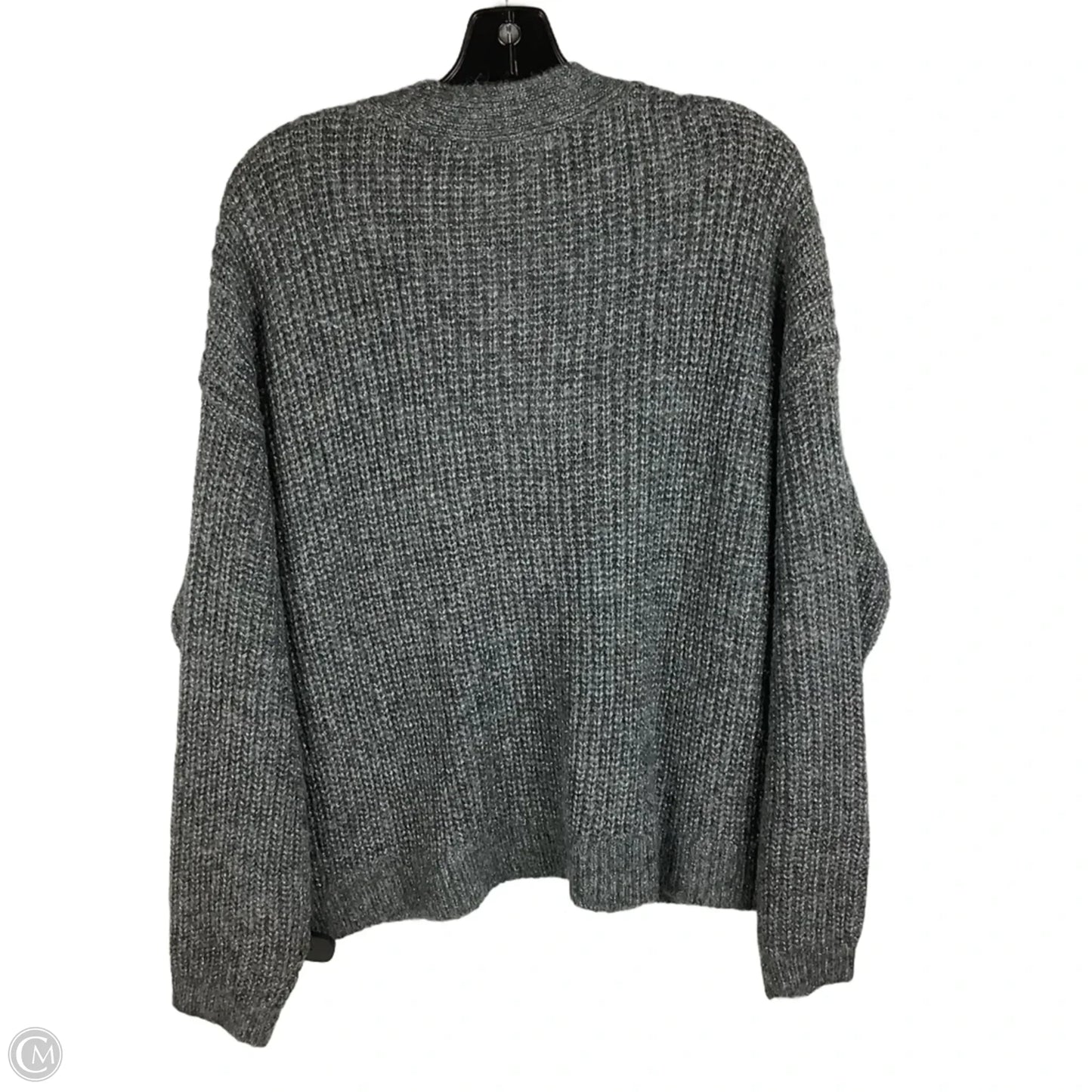 Sweater Cardigan By Loft In Grey, Size: L