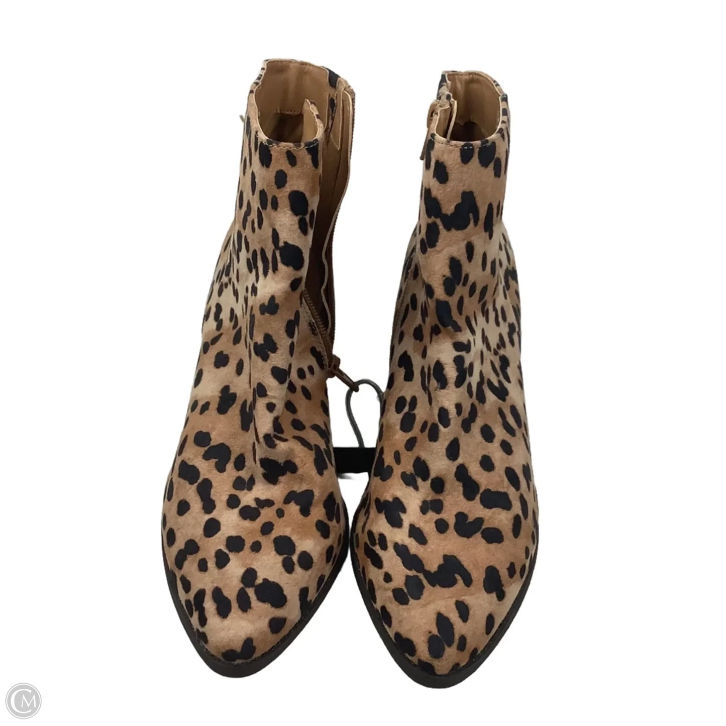 Boots Ankle Heels By Kaari Blue In Animal Print, Size: 9