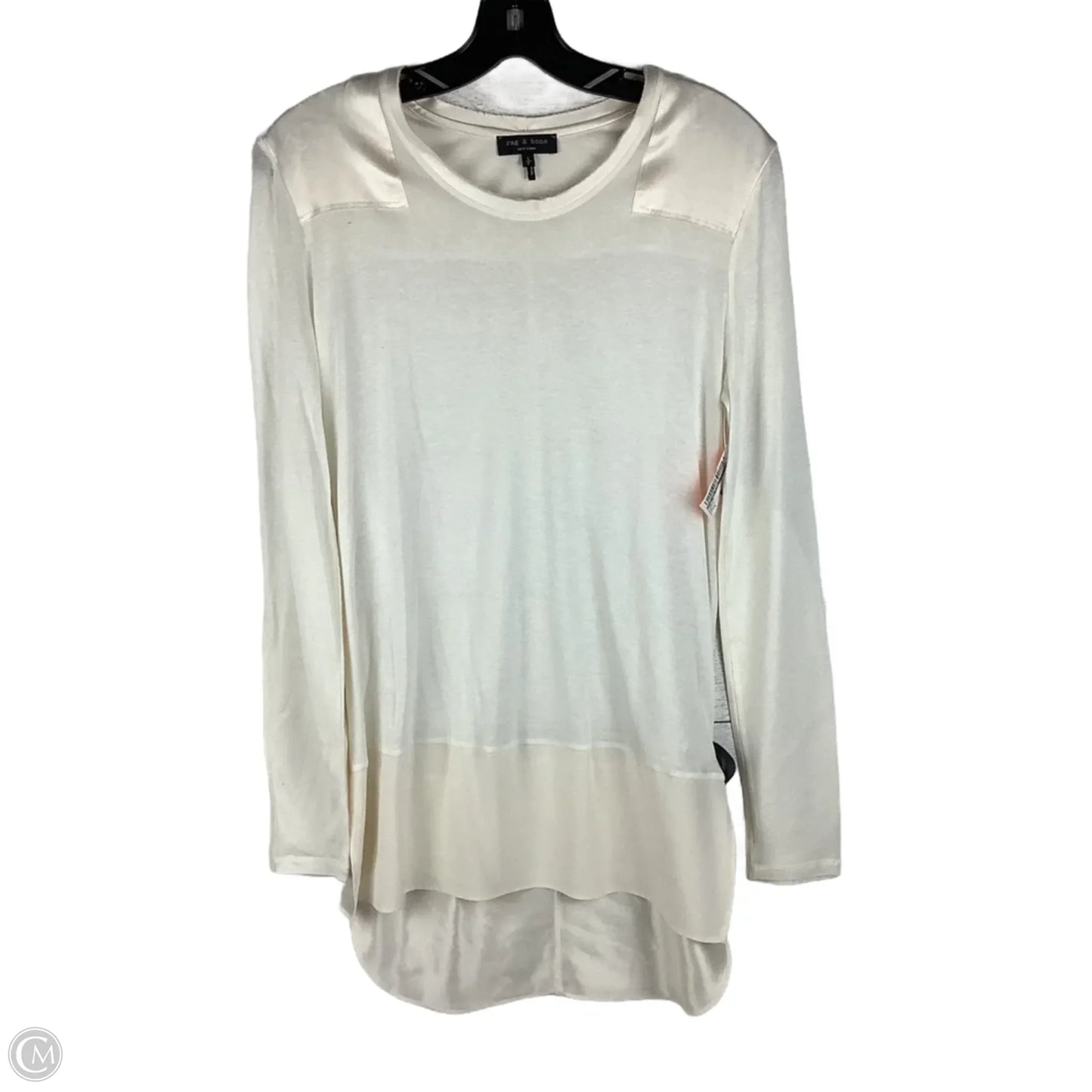 Top Long Sleeve By Rag And Bone In White, Size: S