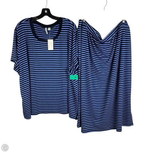 Skirt Set 2pc By Cato In Blue, Size: 3x (26/28)