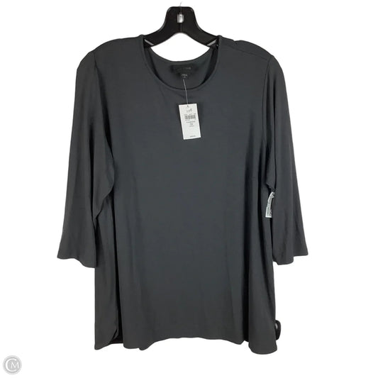Top 3/4 Sleeve By J. Jill In Grey, Size: 1x