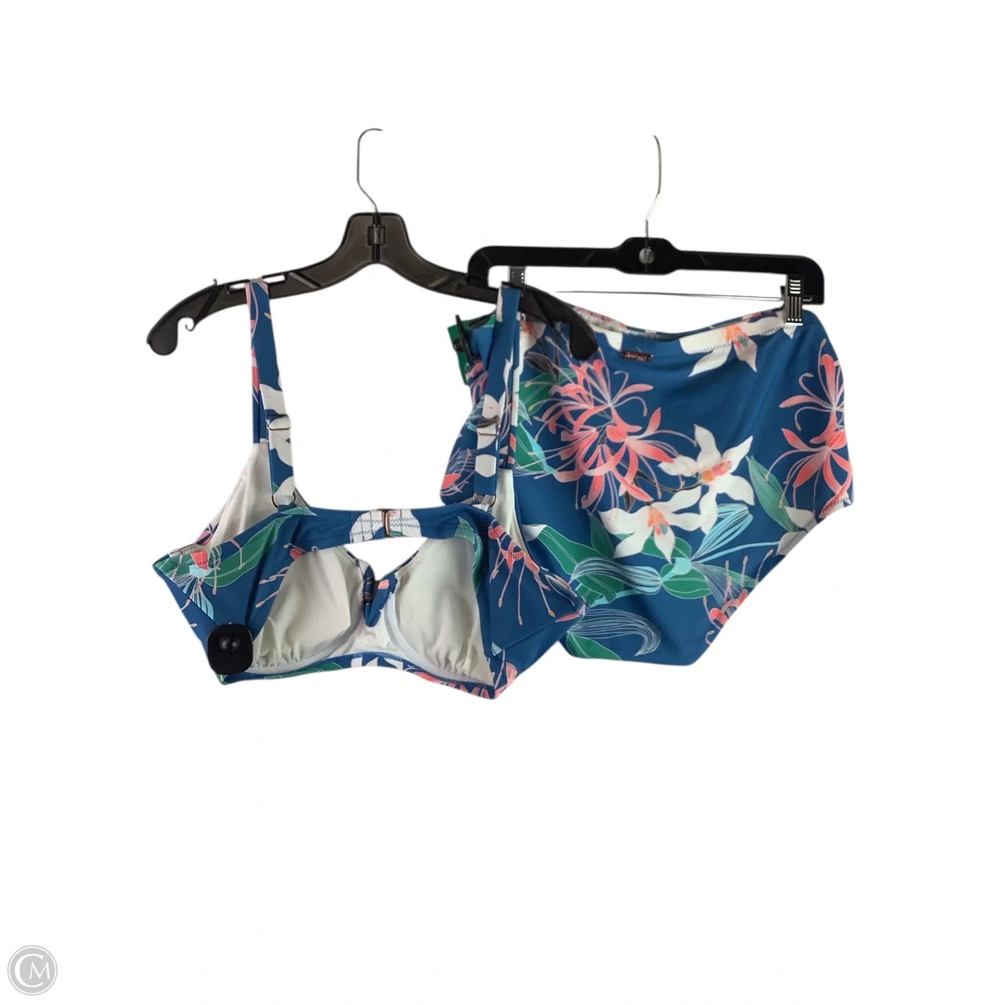 Swimsuit 2pc By Clothes Mentor In Blue, Size: 18