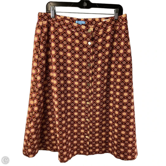 Skirt Maxi By Draper James In Orange & Purple, Size: L