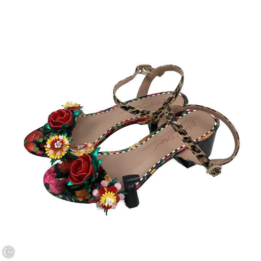 Shoes Heels Block By Betsey Johnson In Floral Print, Size: 7.5