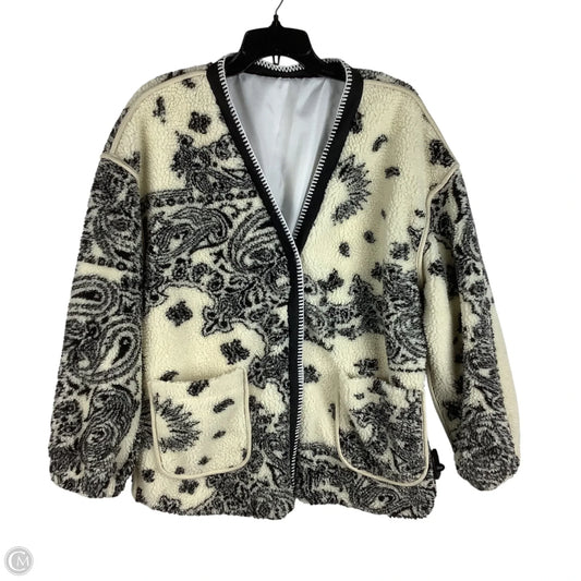 Jacket Faux Fur & Sherpa By Dazy In Cream, Size: L
