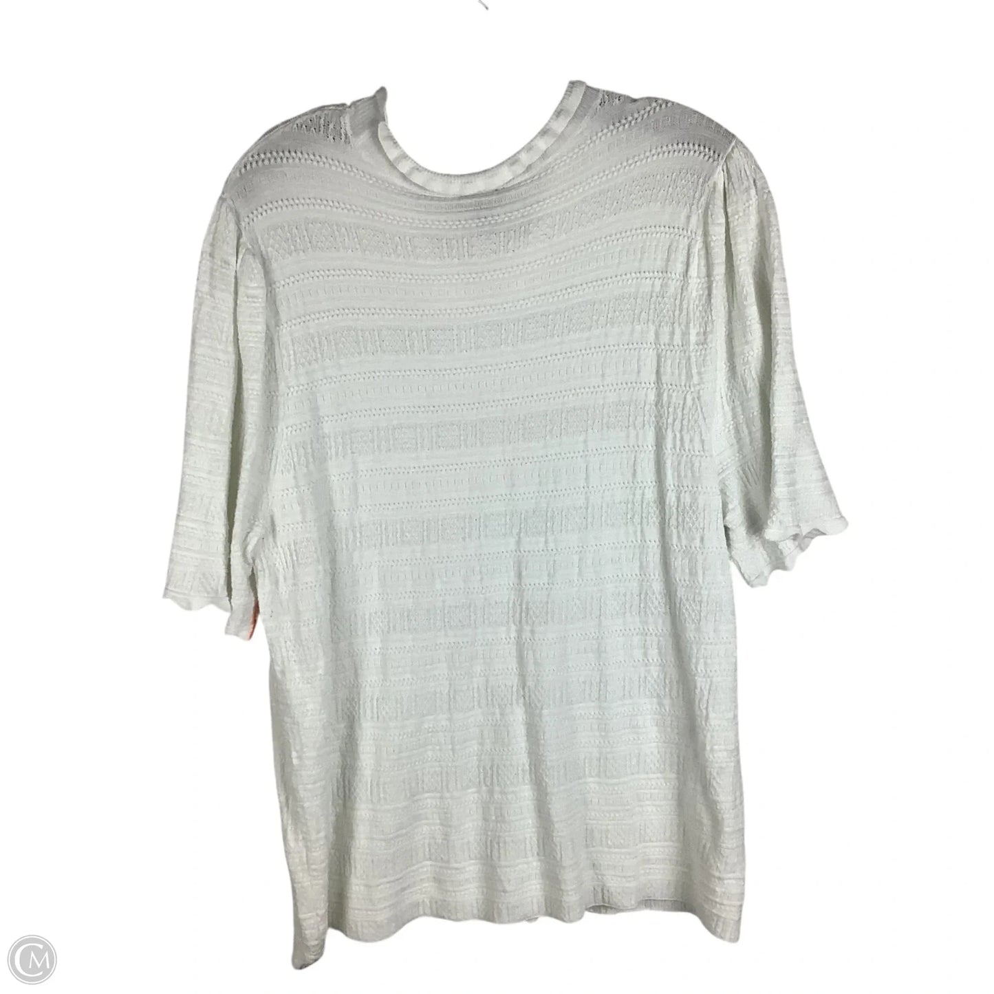Top Long Sleeve By Ann Taylor In White, Size: Xl