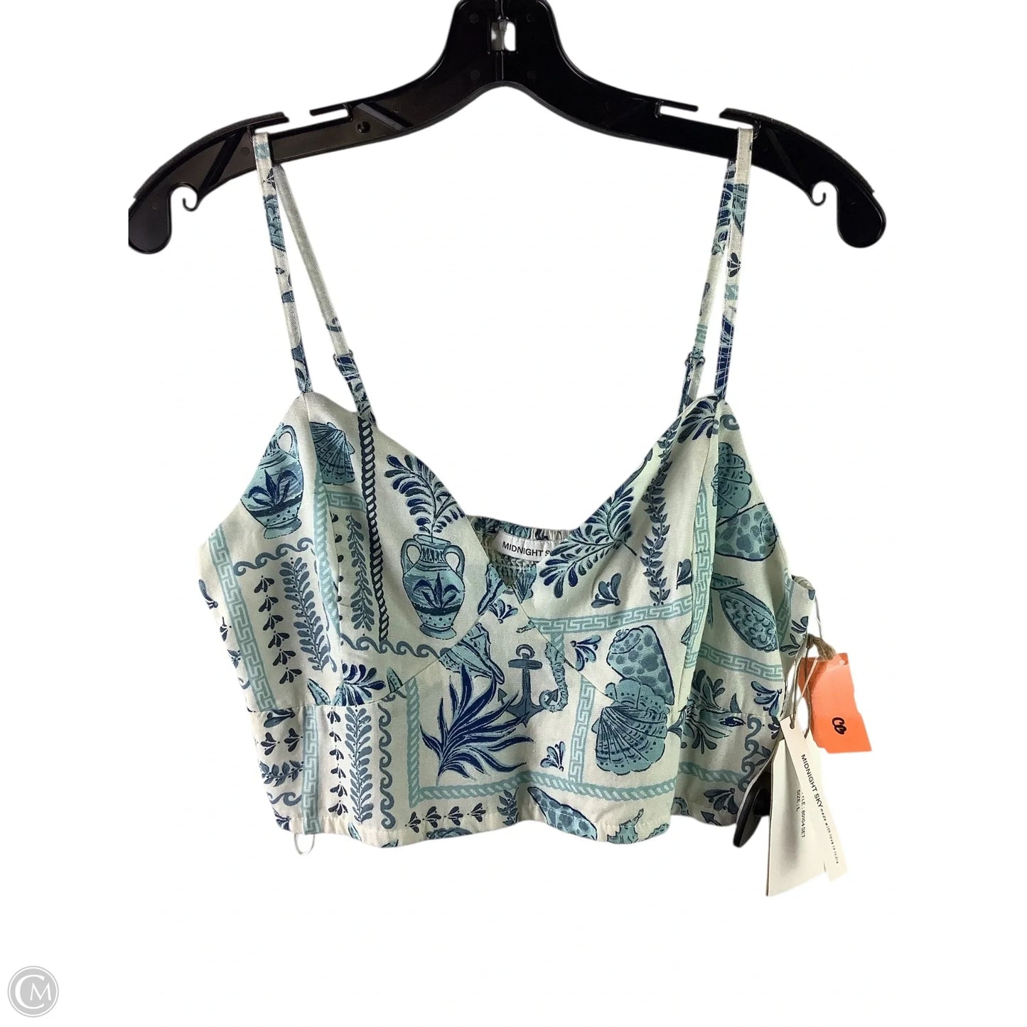 Top Sleeveless By Cmc In Blue, Size: L