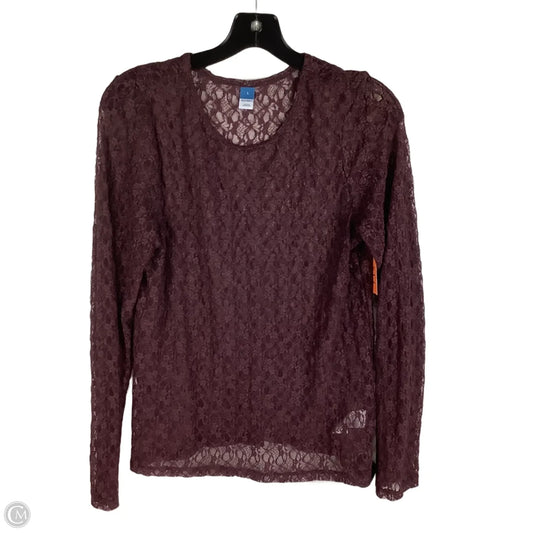 Top Long Sleeve By Old Navy In Maroon, Size: L