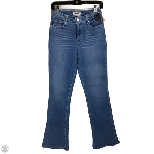 Jeans Boot Cut By Paige In Blue Denim, Size: 8 (29)