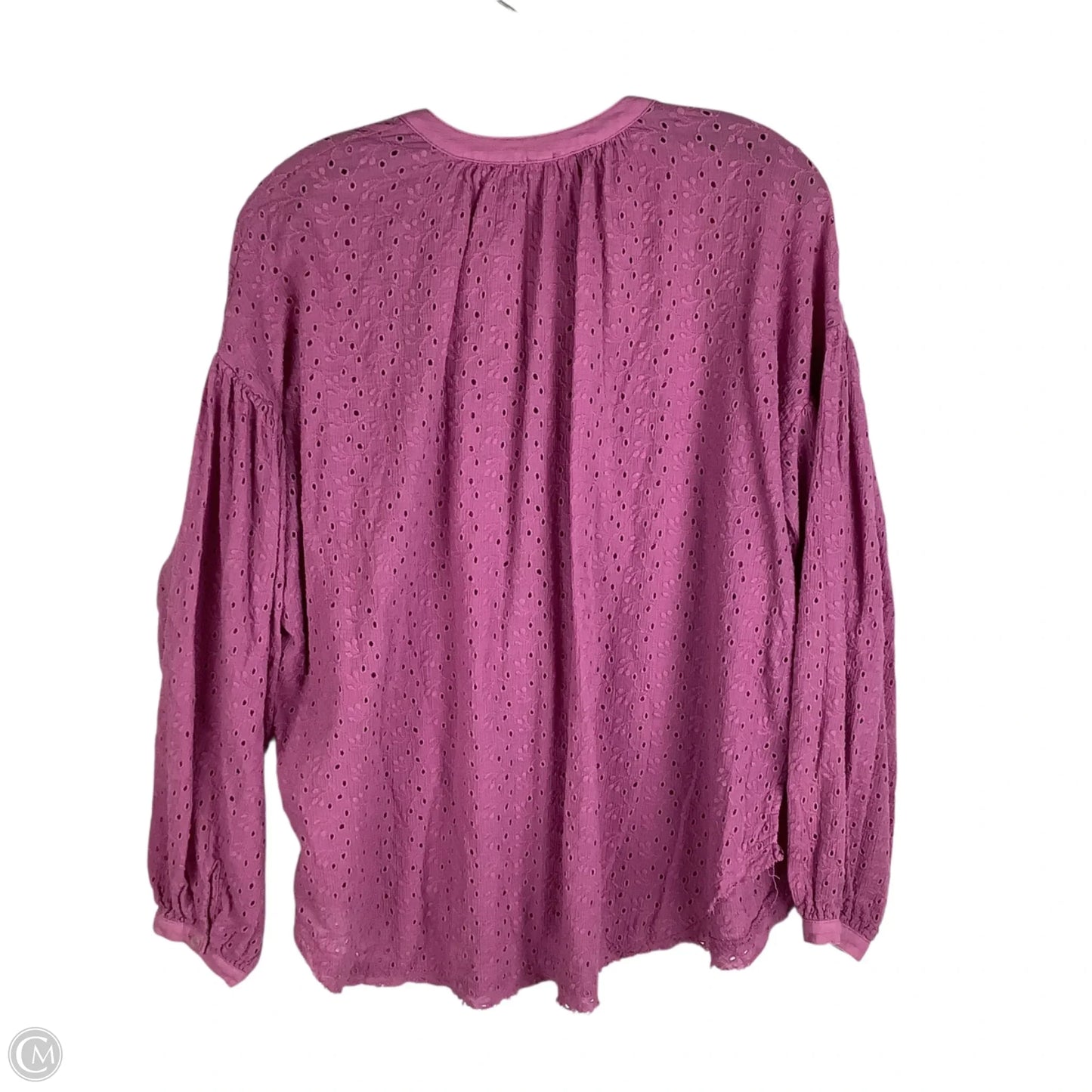 Top Long Sleeve By Free People In Pink, Size: S