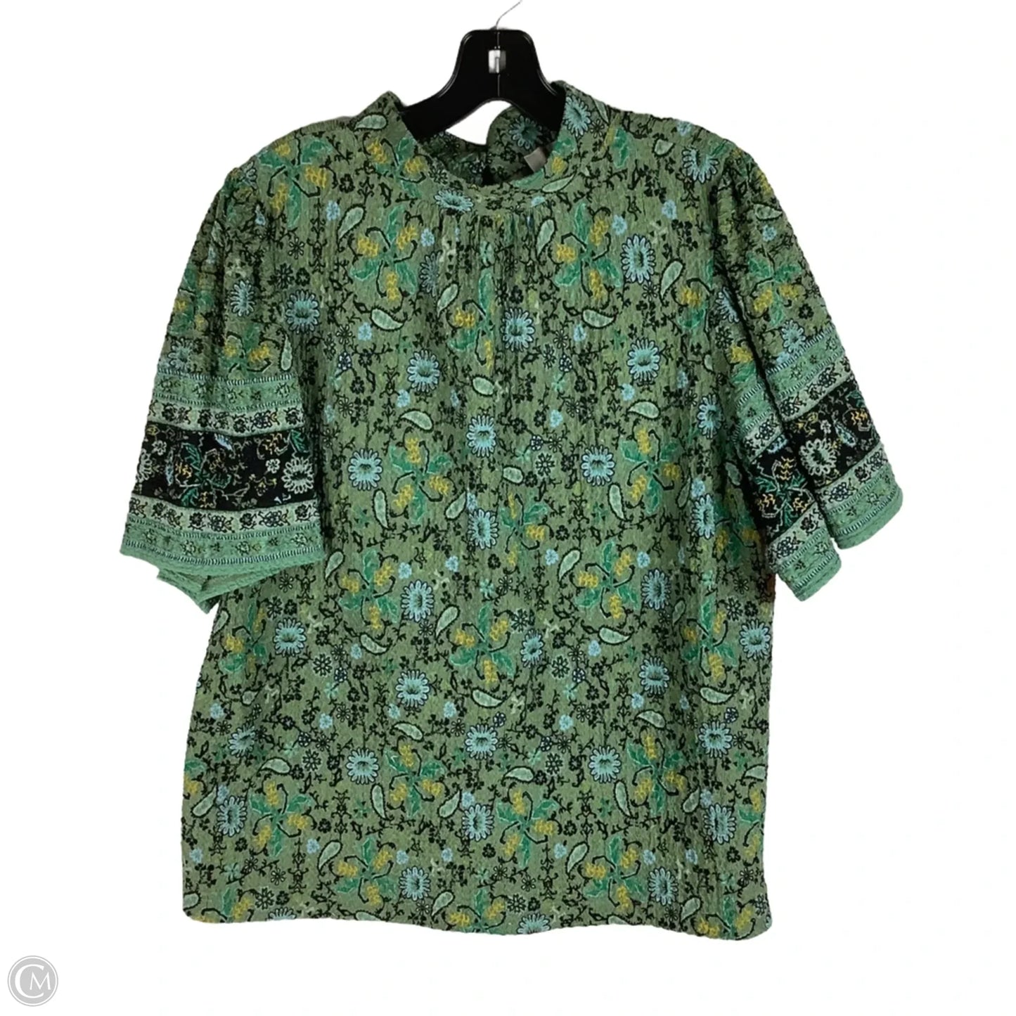 Top Short Sleeve By Loft In Green, Size: L