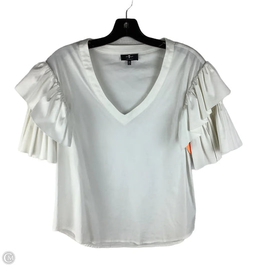 Top Short Sleeve By 7 For All Mankind In White, Size: Xs