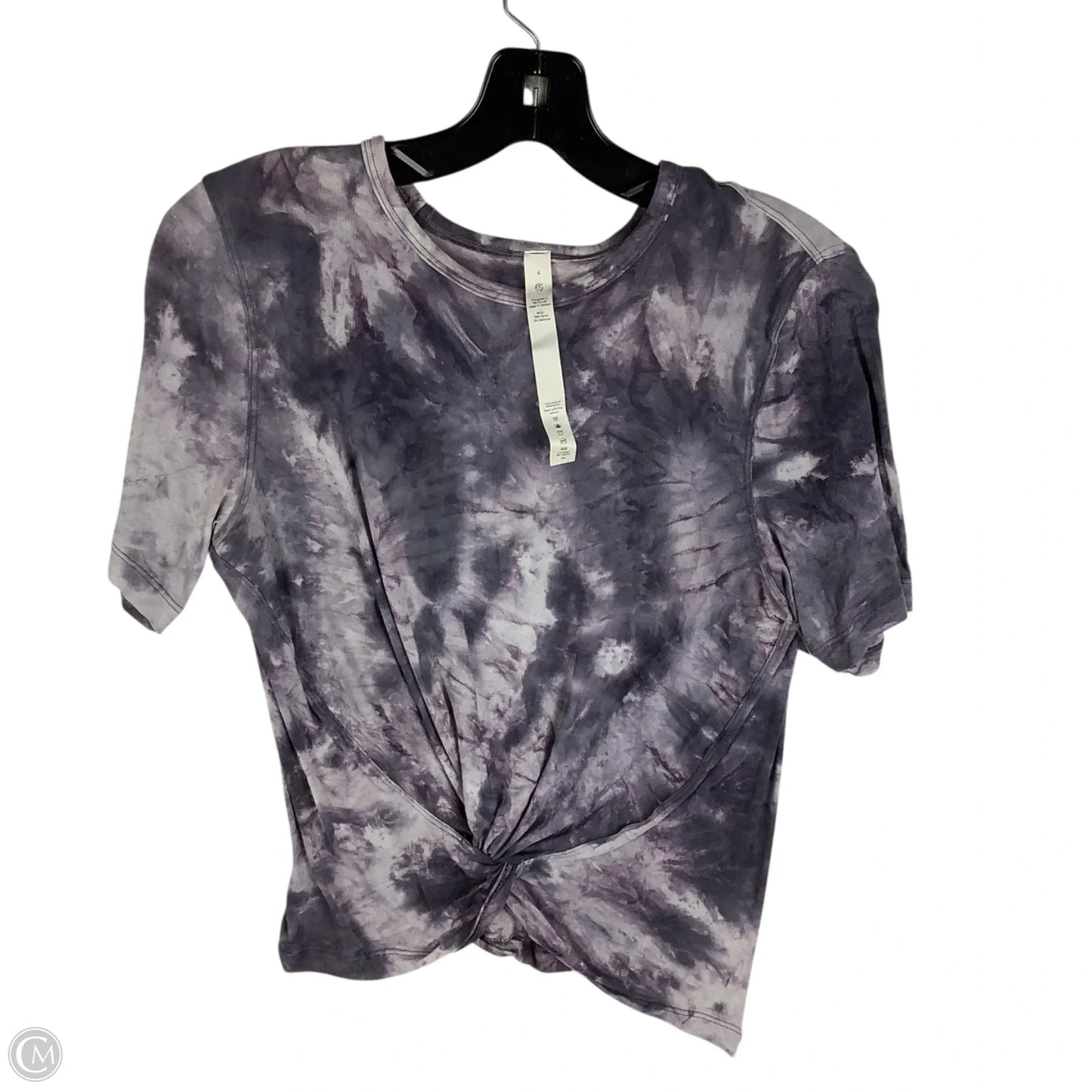 Athletic Top Short Sleeve By Lululemon In Purple, Size: 4