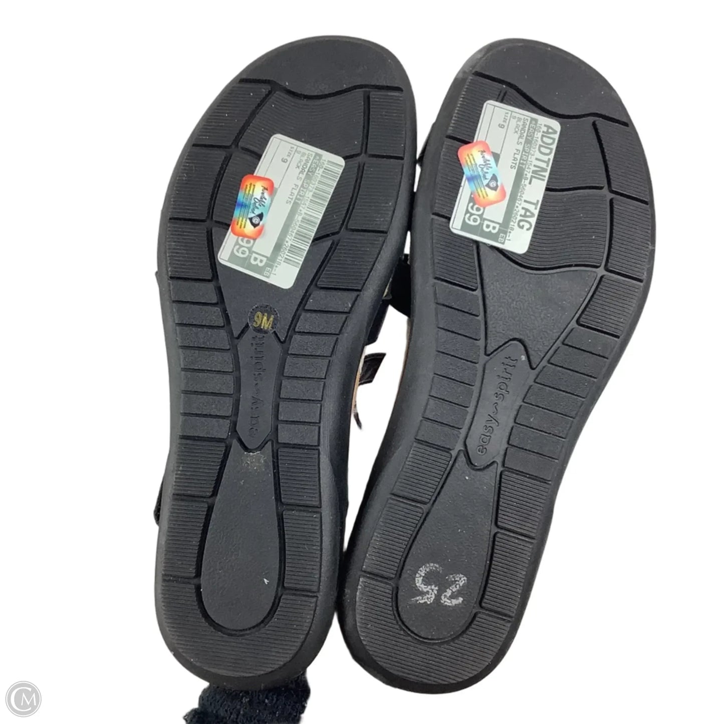 Sandals Flats By Easy Spirit In Black, Size: 9