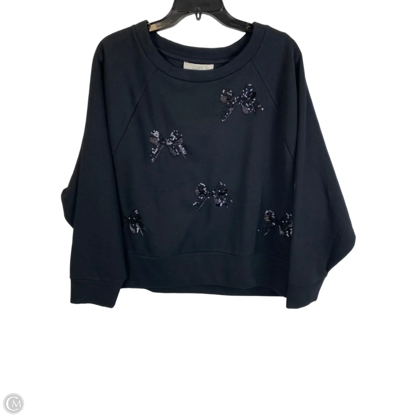 Top Long Sleeve By Loft In Black, Size: M