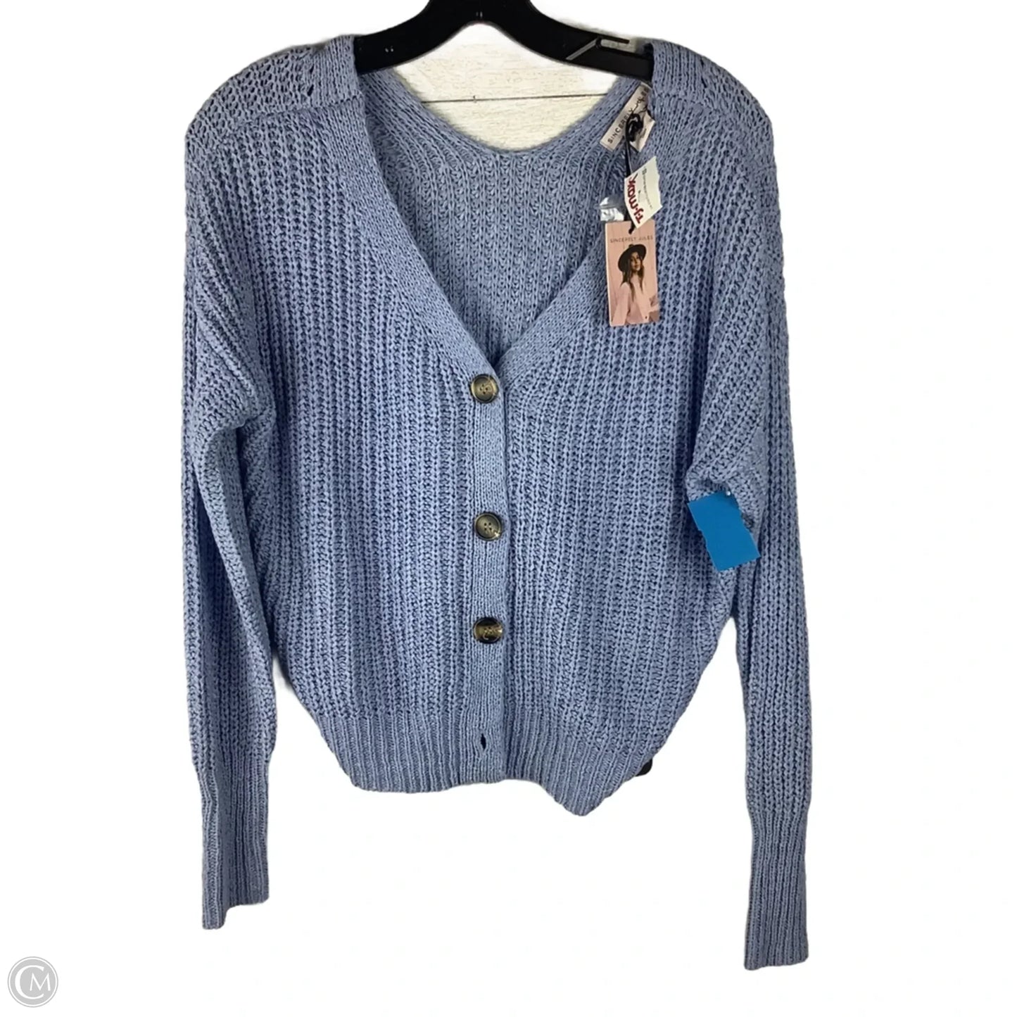 Sweater Cardigan By Sincerely Jules In Blue, Size: L