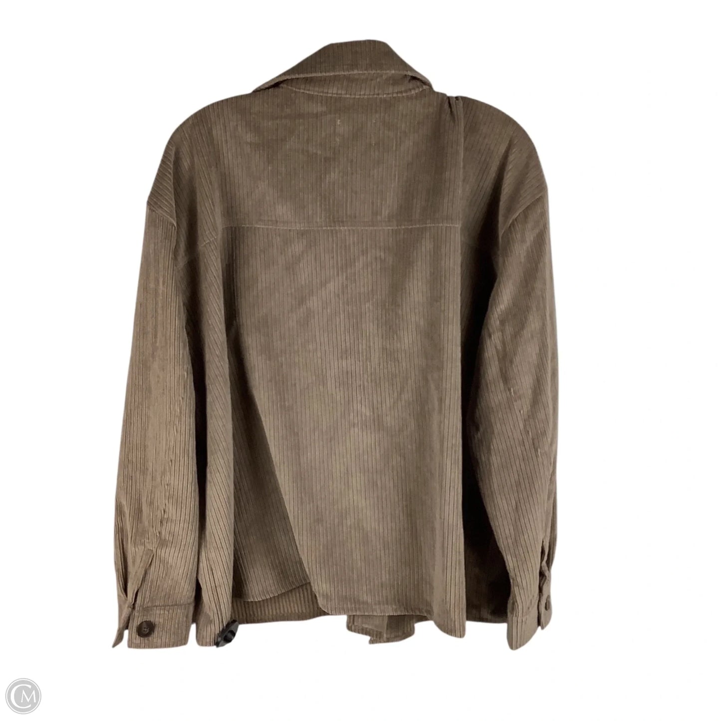 Jacket Shirt By Clothes Mentor In Brown, Size: Xl
