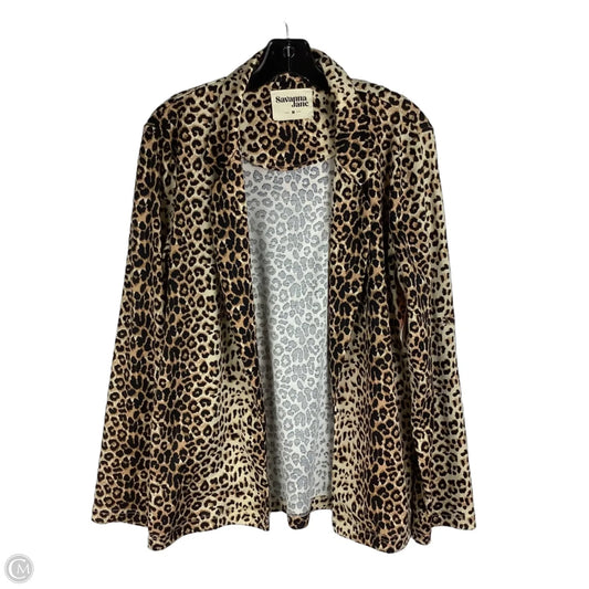 Blazer By Savanna Jane In Animal Print, Size: M