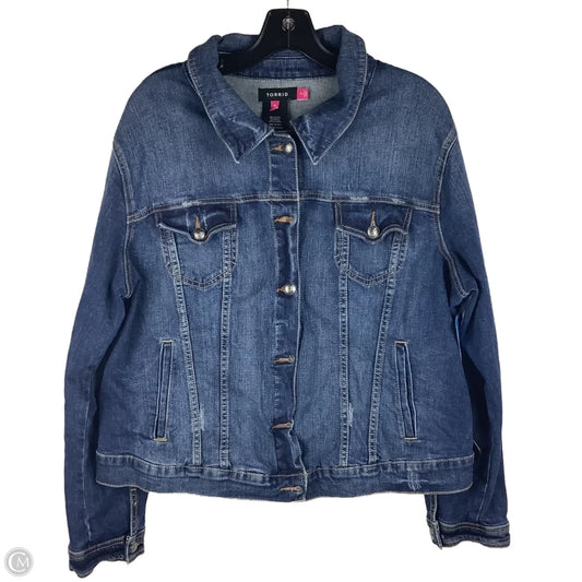 Jacket Denim By Torrid In Blue Denim, Size: 2x