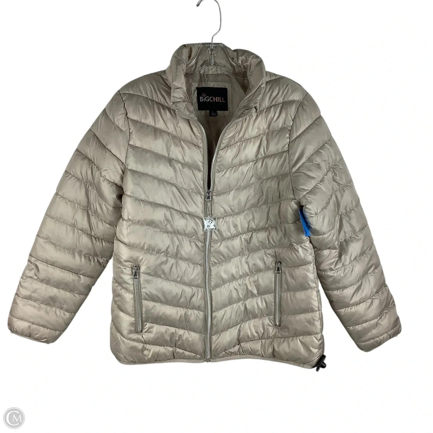 Jacket Puffer & Quilted By Clothes Mentor In Beige, Size: L