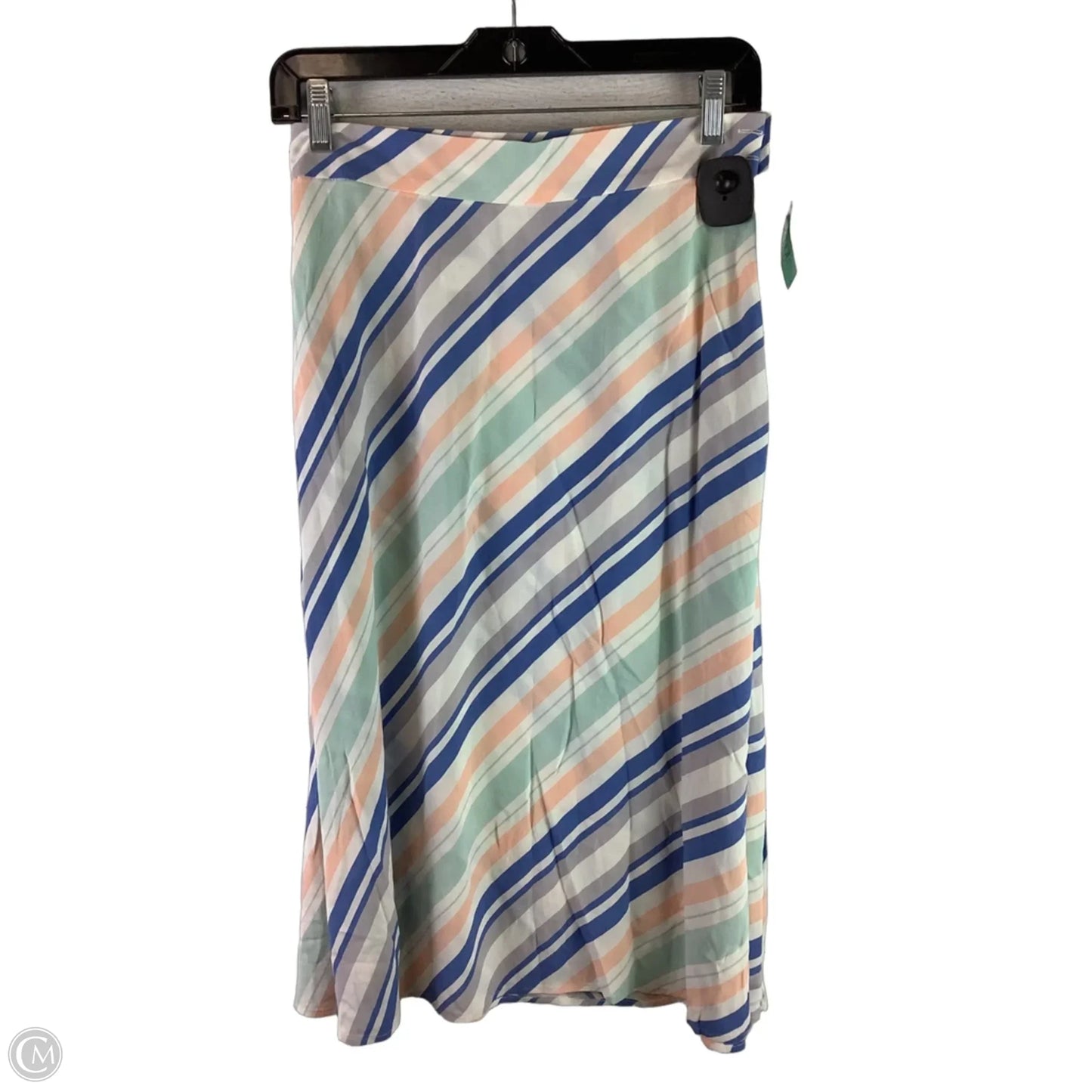 Skirt Maxi By Loft In Striped Pattern, Size: 8