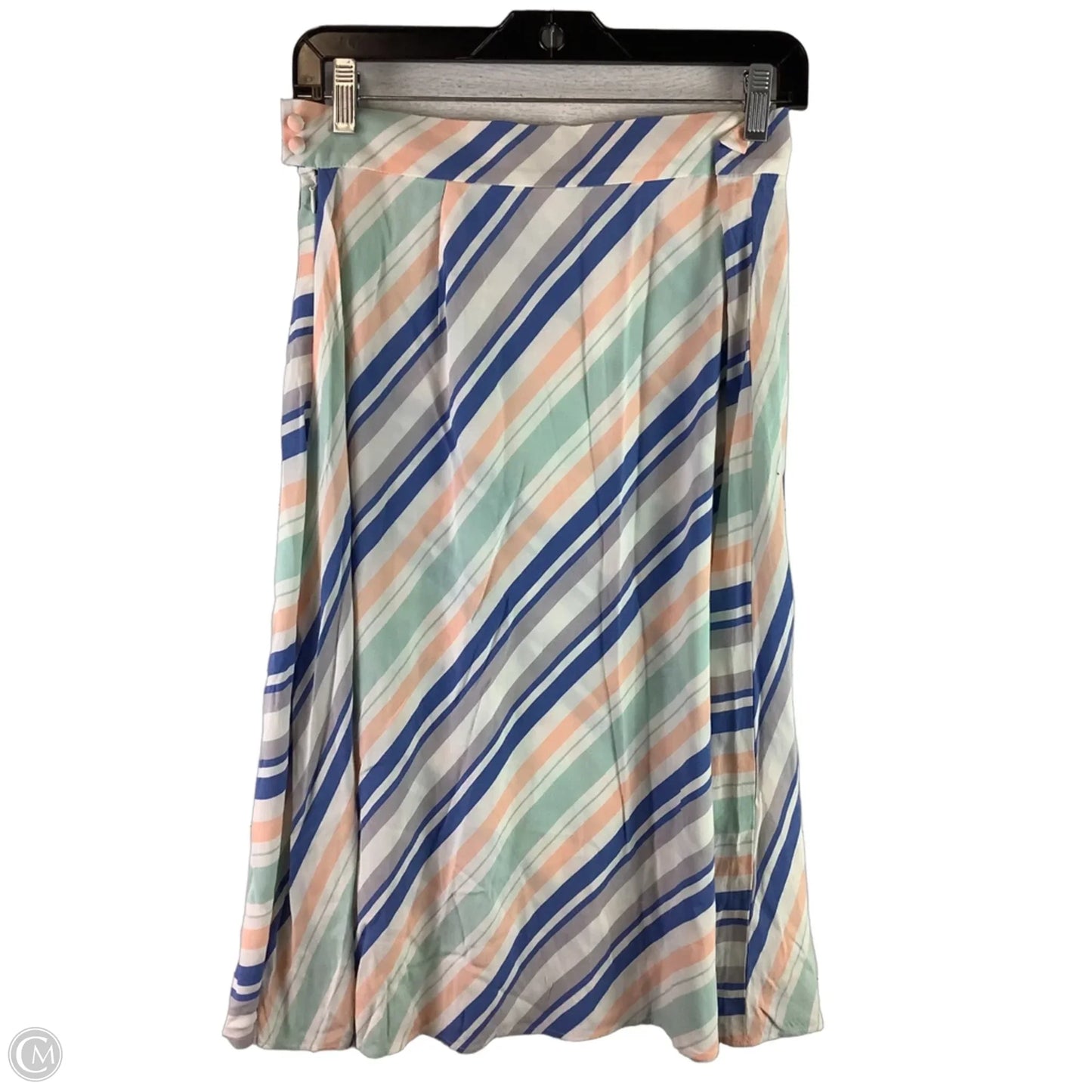 Skirt Maxi By Loft In Striped Pattern, Size: 8