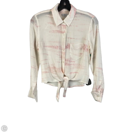 Top Long Sleeve By Rails In Pink & White, Size: Xs