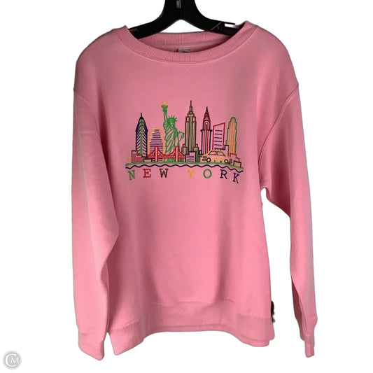 Sweatshirt Crewneck By Clothes Mentor In Pink, Size: Xl