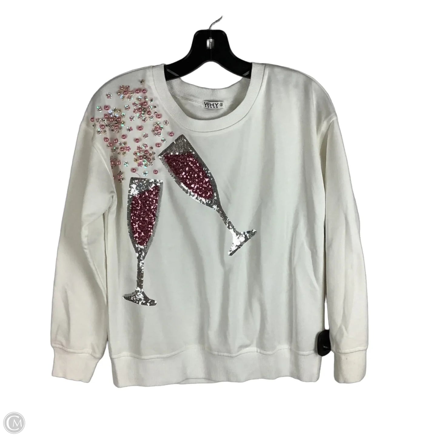 Sweatshirt Crewneck By Why Dress In White, Size: S