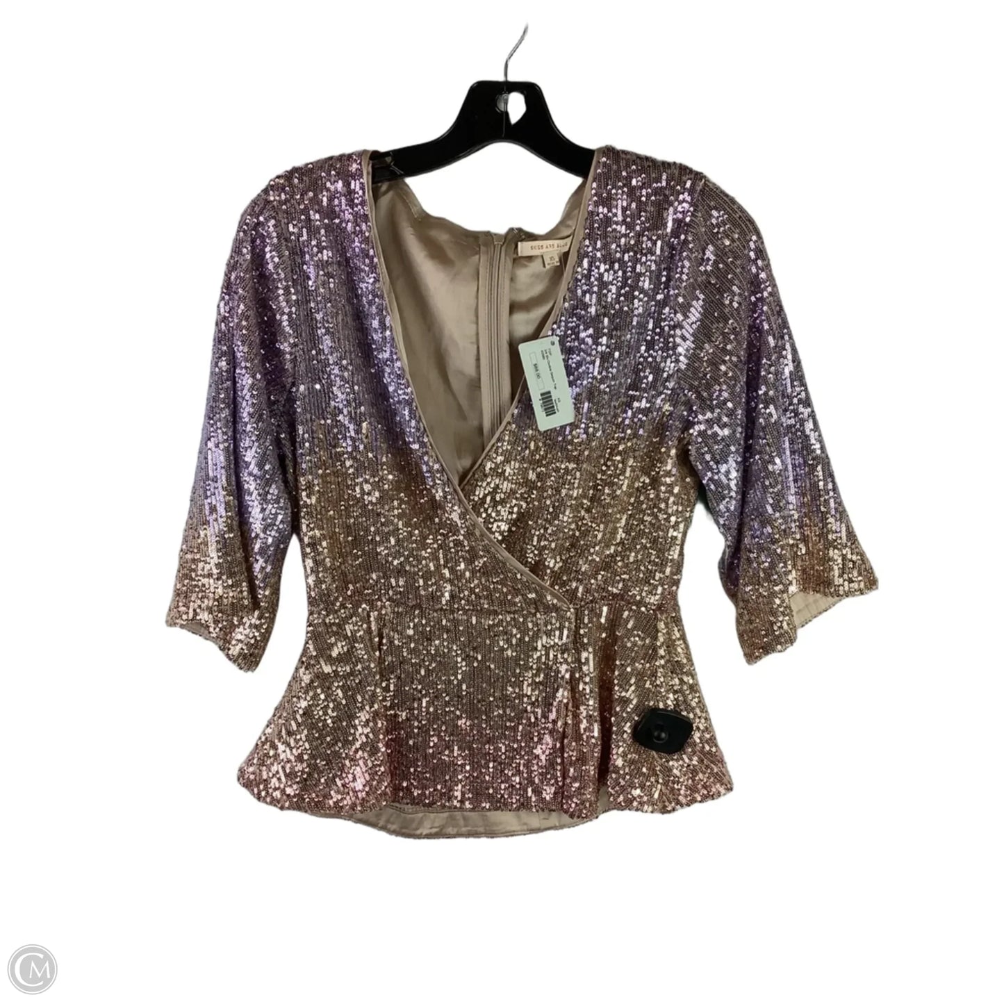 Top Long Sleeve By Skies Are Blue In Purple, Size: Xs