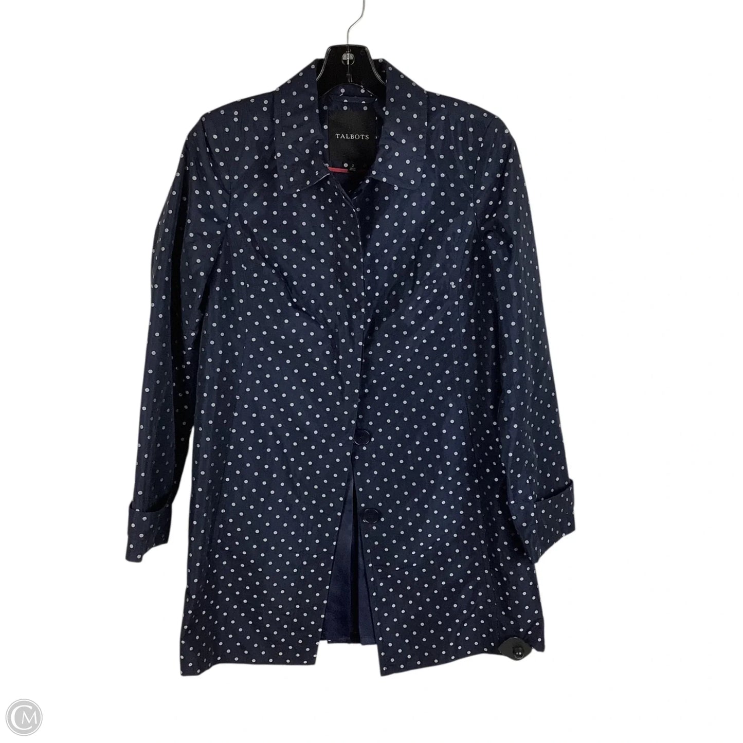 Coat Peacoat By Talbots In Navy, Size: 2