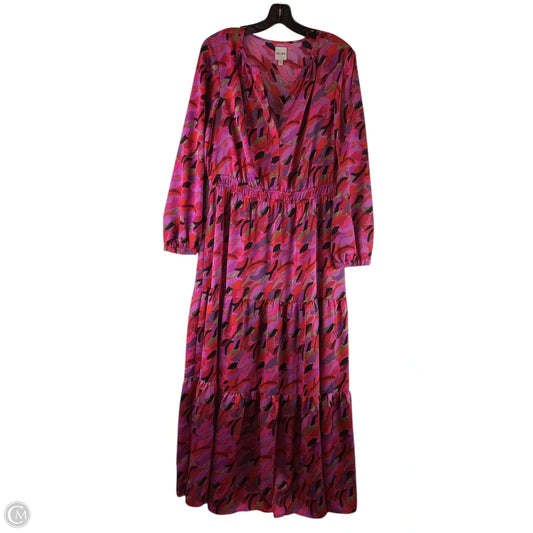 Dress Casual Maxi By Nic + Zoe In Purple & Red, Size: L
