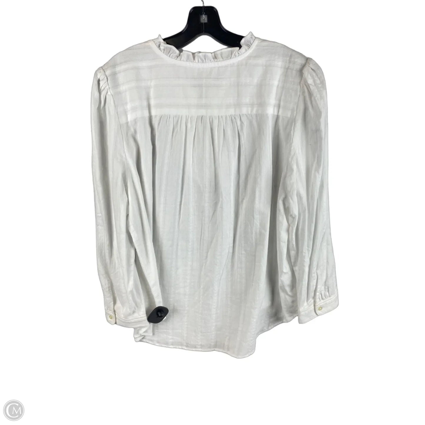 Top Long Sleeve By Loft In White, Size: Xl