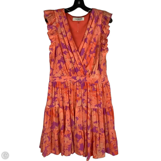 Dress Casual Midi By Taylor In Orange, Size: 16