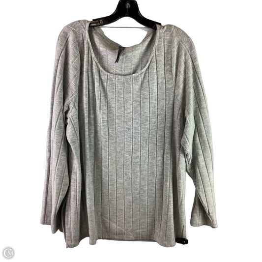 Top Long Sleeve By Anthropologie In Grey, Size: 2x