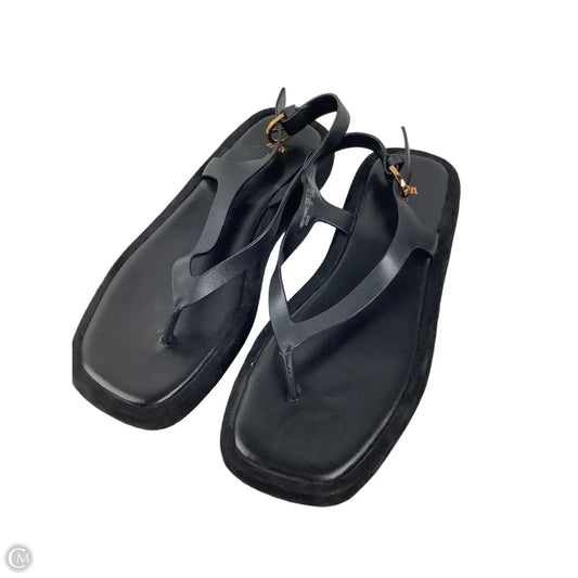 Sandals Flats By Zara In Black, Size: 6.5