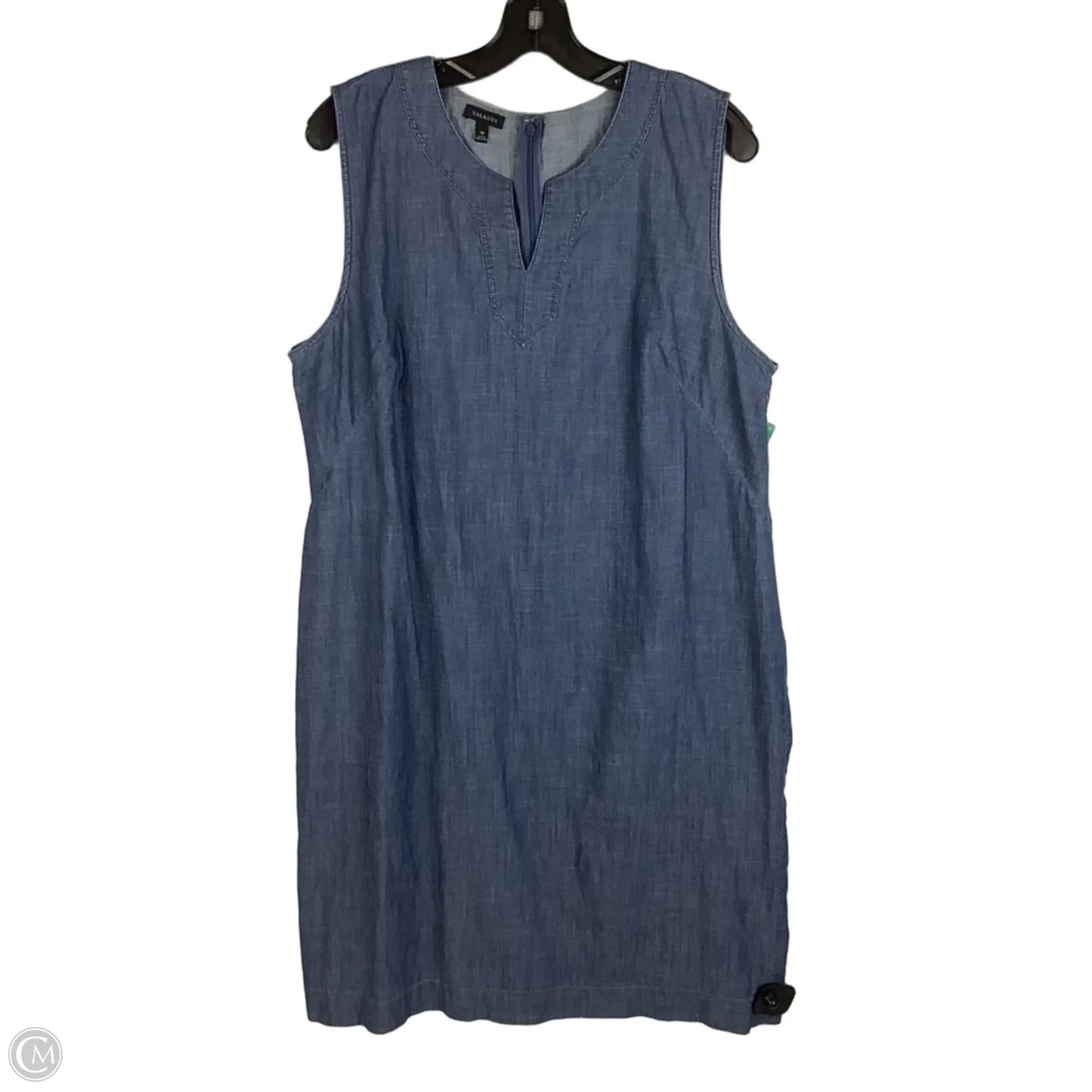 Dress Casual Midi By Talbots In Blue Denim, Size: 16