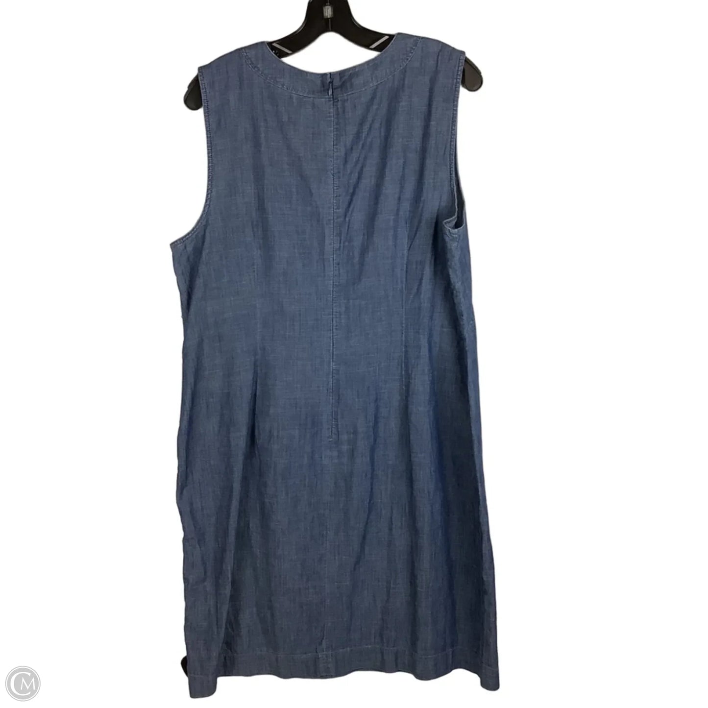 Dress Casual Midi By Talbots In Blue Denim, Size: 16