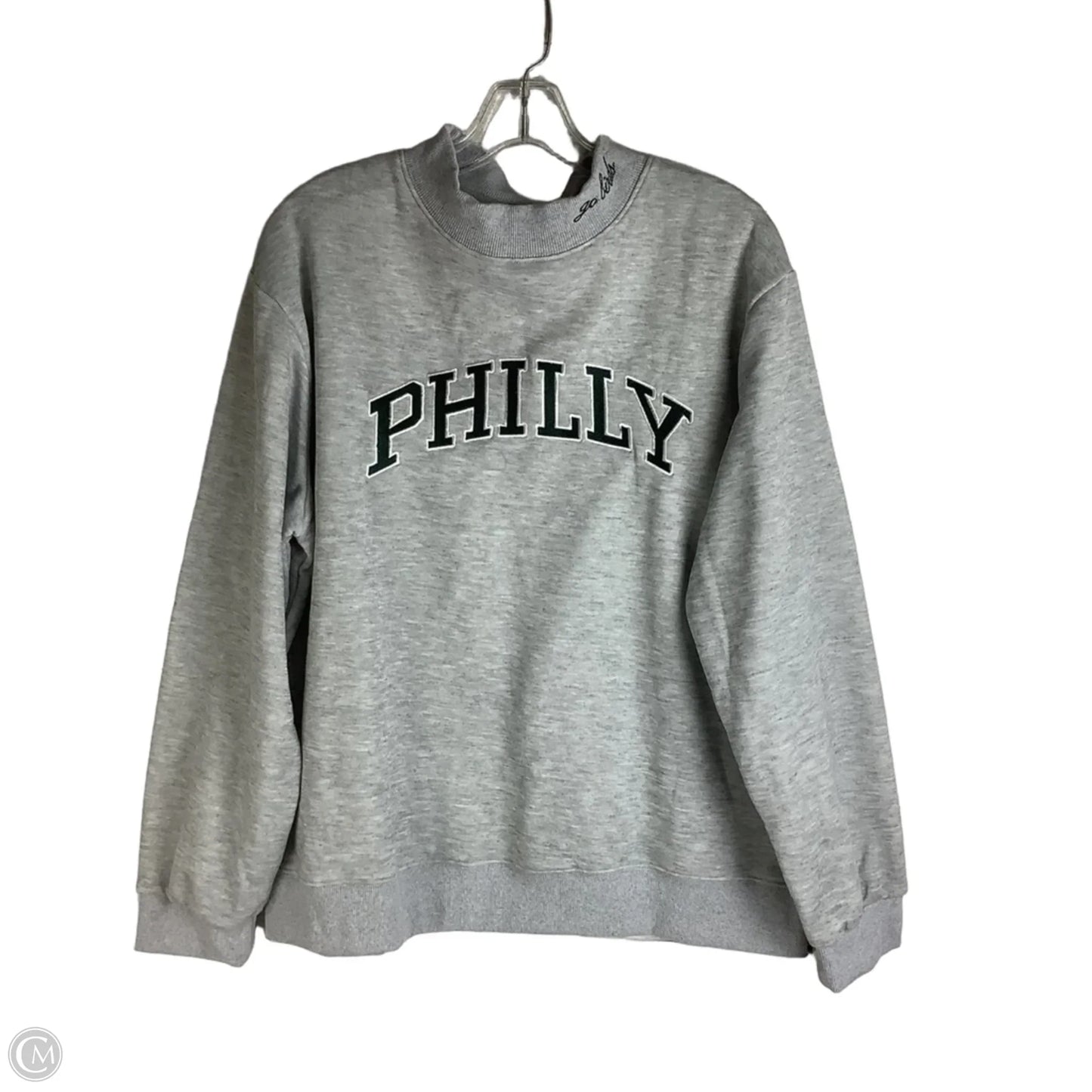 Sweatshirt Crewneck By Clothes Mentor In Grey, Size: Xl