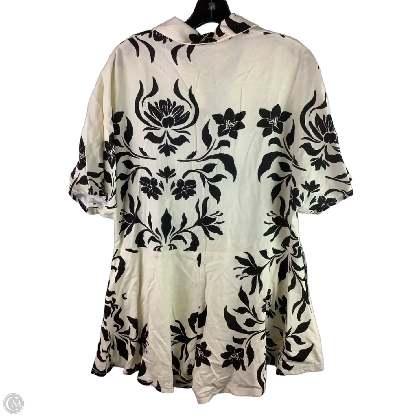 Romper By Fabrik In Black & Cream, Size: S