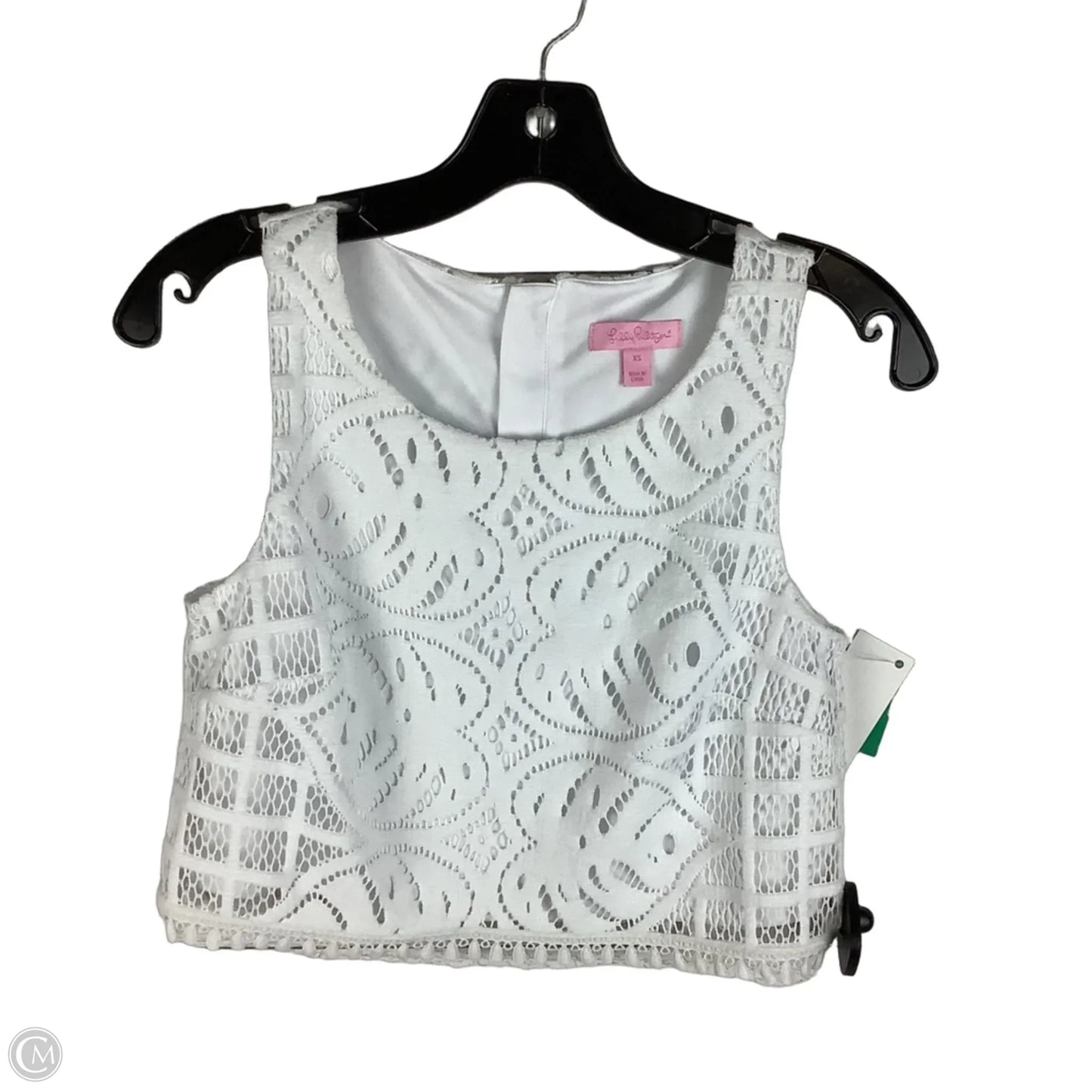 Top Sleeveless Designer By Lilly Pulitzer In White, Size: Xs