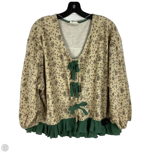 Top Long Sleeve By Easel In Floral Print, Size: M