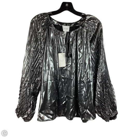 Top Long Sleeve By Jade by Johnny Was In Silver, Size: L
